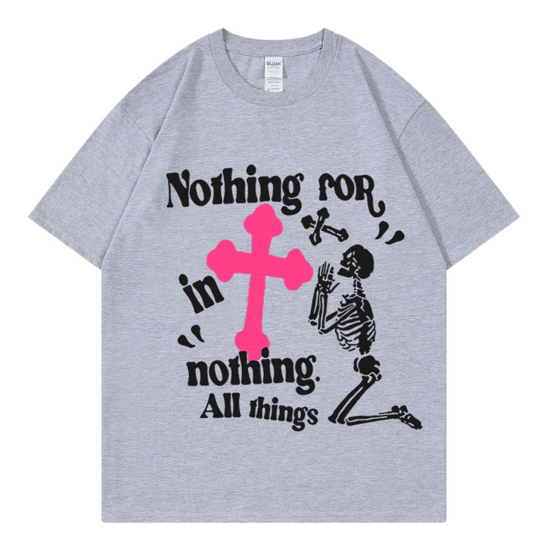 16 color men's design with floral design oversize American street niche couple ins short sleeved T-shirt_voghion.com