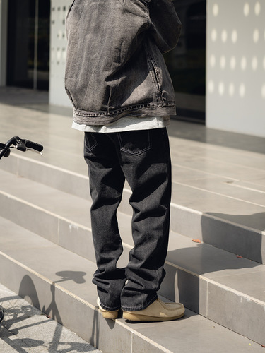 TRS Men's Wear| 25 fixed Japanese street trend retro wash cleanfit straight men's jeans for men