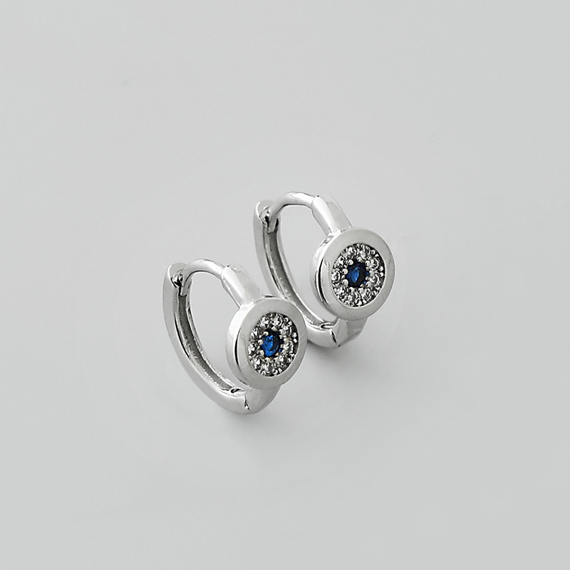 new blue eye zircon copper earrings wholesale Nihaojewelrypicture3