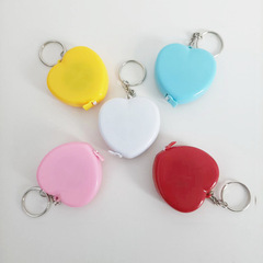Factory Direct Sale Heart Shape Keychain Measuring Tape Automatic Retractable Gift Ruler Gift Three-Dimensional Ruler with LOGO Printing and Labeling