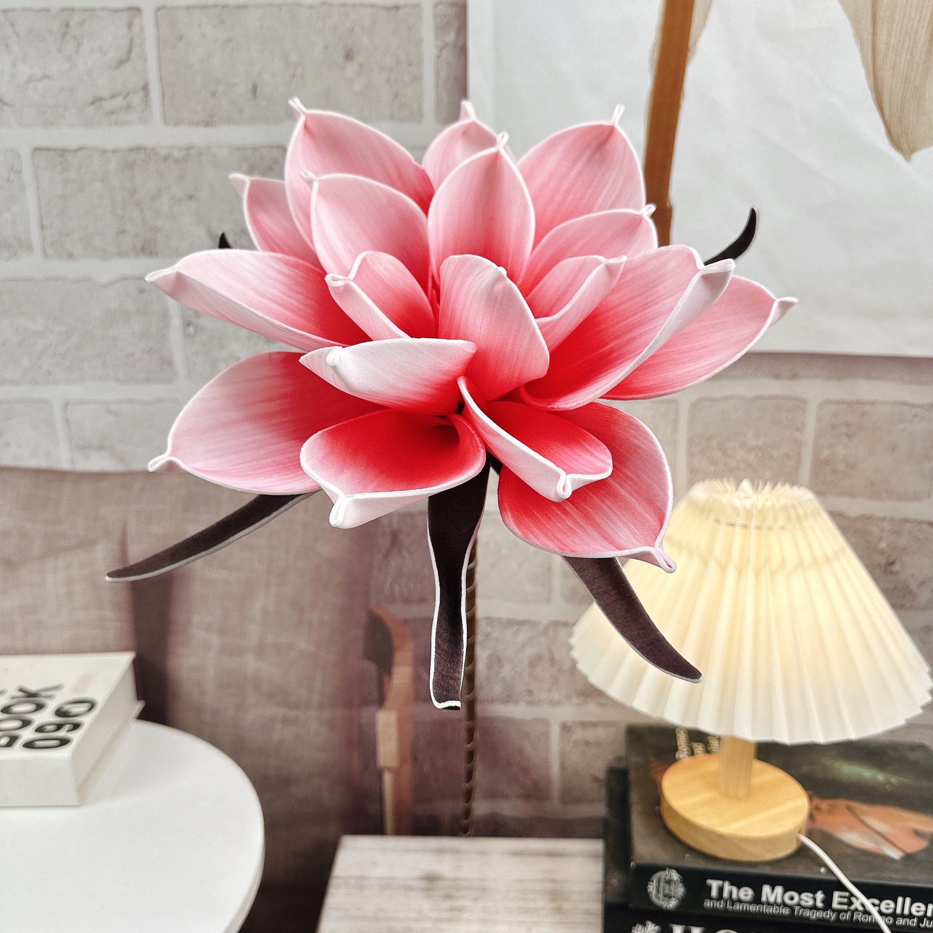 싱글 헤드 폼 가죽 카톡 (밝은 핑크)