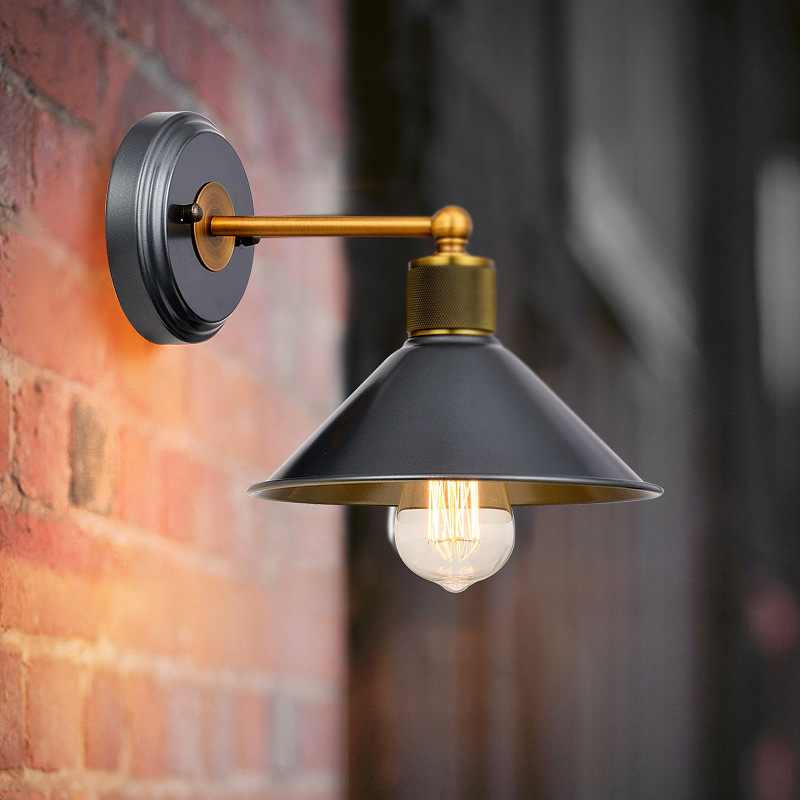 American Retro Balcony Wall Lamp Industrial Style Internet Celebrity Cafe Wall Hanging Lamp Bathroom Mirror Headlight Bedroom Bedside Lamp