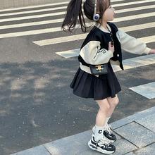 女童外套棒球服套装儿童秋装2023新款春秋洋气上衣时髦网红百褶裙