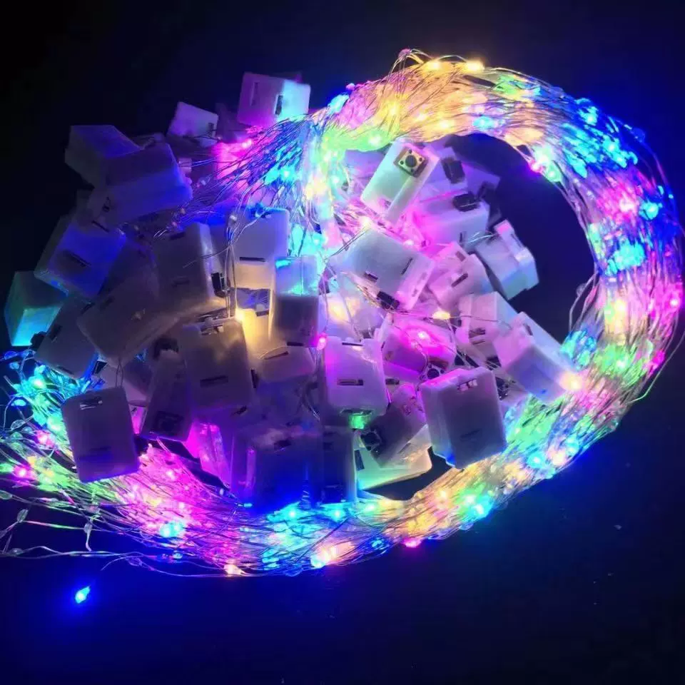 LED铜线花束鲜花装饰氛围灯灯笼元旦地摊礼盒用灯灯串小灯花束用