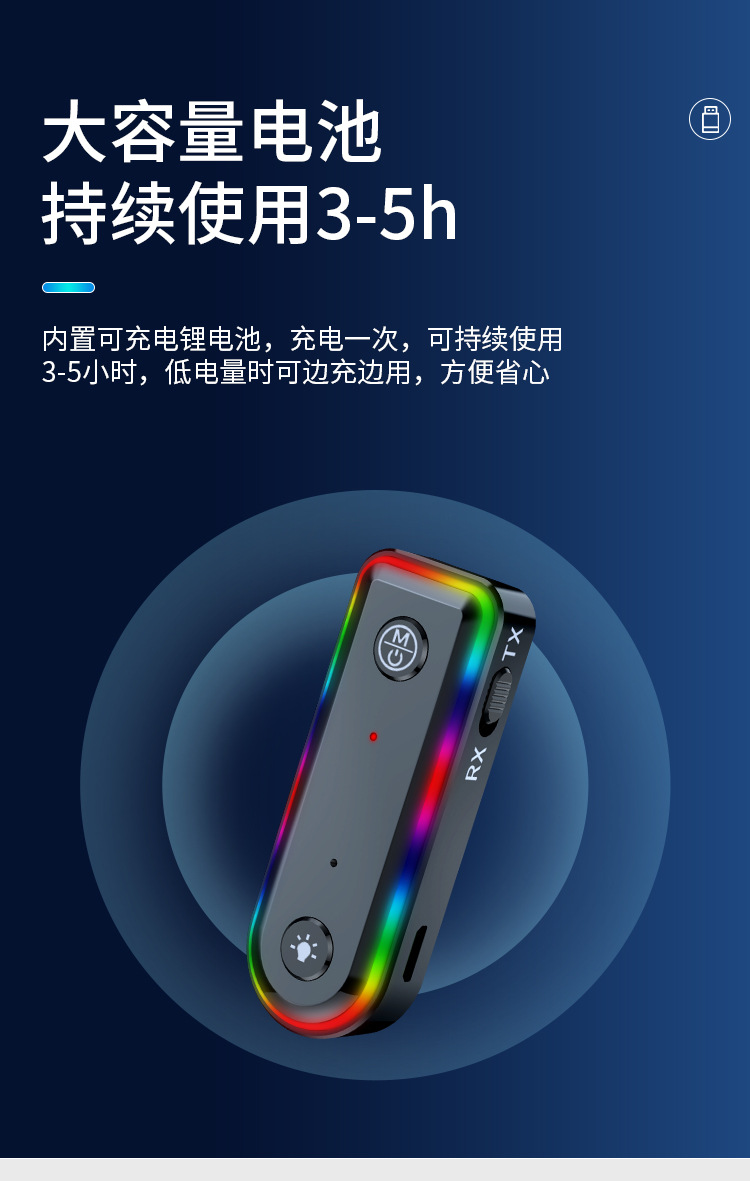 Car Wireless Bluetooth Transmitter Receiver Amplifier Plug-In Card Speaker Conversion Bluetooth Function Fm Frequency Universal Device