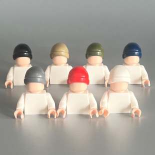 Small particle building blocks and figure accessories hair hat compatible with 90541 ski hat velvet hat 0.1KG cross-border wholesale