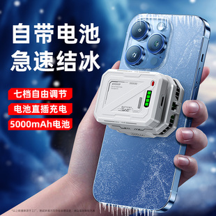2025 Douyin Hot Model Th10 Icing Semiconductor Mobile Phone Radiator Battery Model Charging Plug-In Dual-Use Back Clip