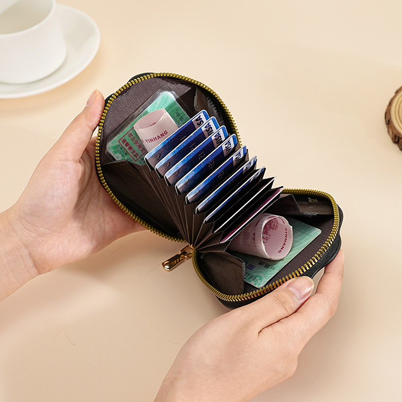 Multifuncional linda palma de gato de moda para mujeres bolsas de tarjetas de dibujos animados versátiles bolsas de cambio lujosas simples bolsas de identificación de mujeres