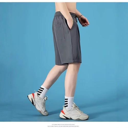 Summer American-style men's fashion shorts, thin design sense, niche loose plus size sporty casual five-pocket pants