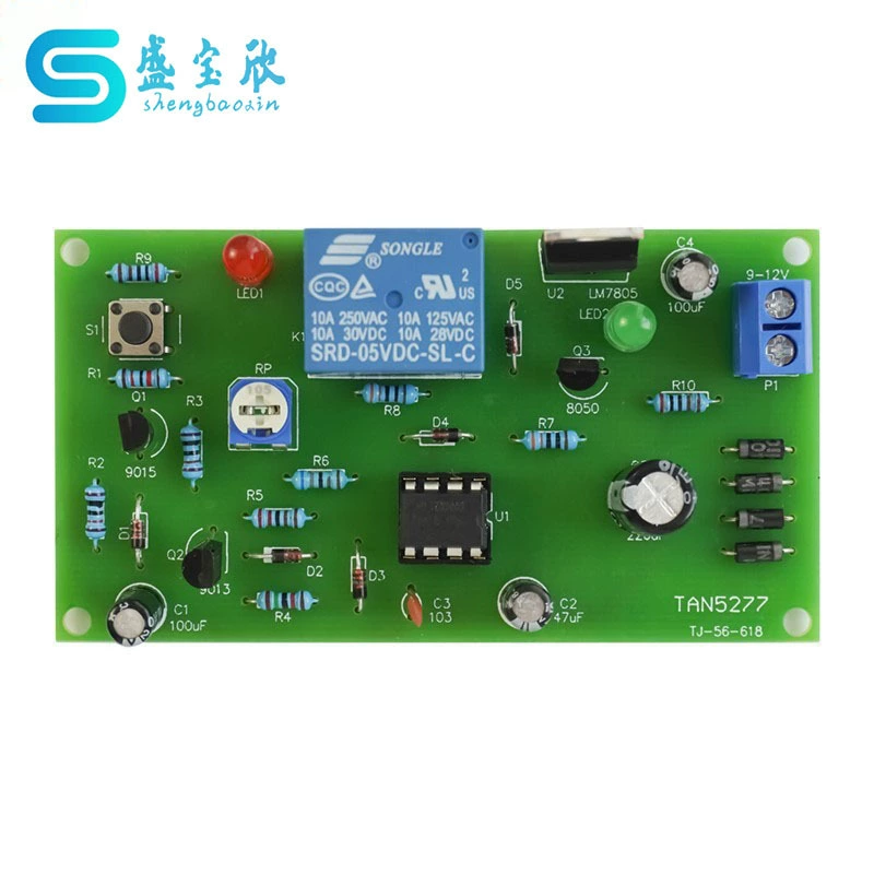 Электронный комплект для самостоятельной сборки таймера задержки NE555, плата для практики пайки и сборки, детали TJ-56-618