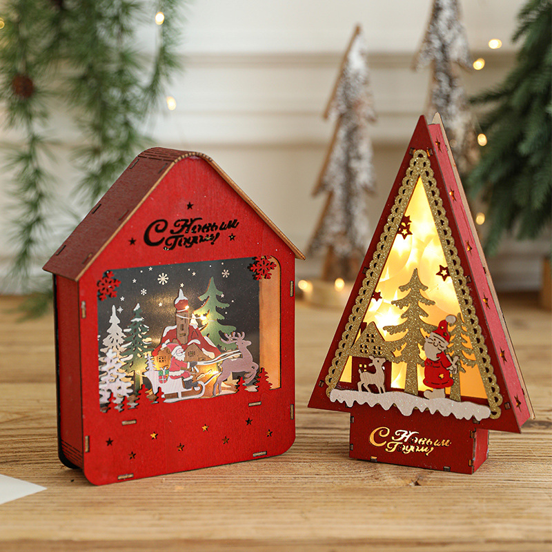 Decoración de Navidad Cottage Casa de Navidad Joyas de Navidad Decoración de árbol de Navidad Decoración de eventos Decoración