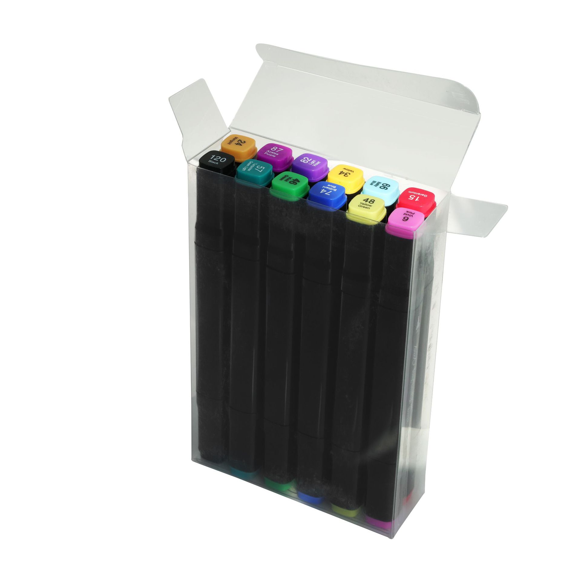 Set de 168 Rotuladores de Colores de Doble Punta, Pincel de Acuarela Aceitoso para Estudiantes y Niños - Bolígrafos de Fábrica