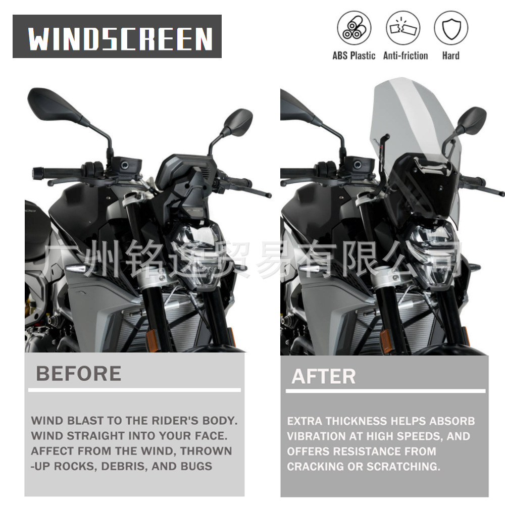 Suitable for Bmw F900R 2020-2021 Front Windshield Deflector Modification and Heightening Windscreen Accessories