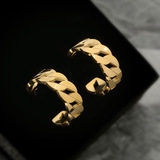 Золотые металлические изысканные серьги, коллекция 2023, золото 750 пробы