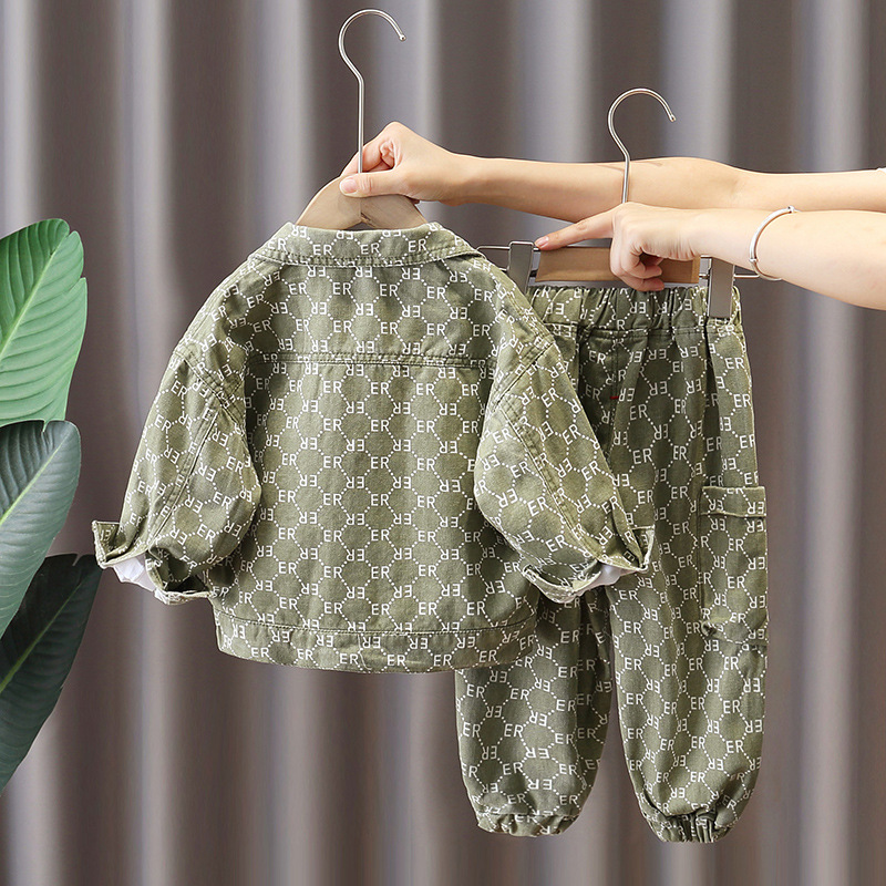 7099 ropa para niños traje para niños primavera y otoño 2025 nueva ropa de primavera para niños pequeños y medianos