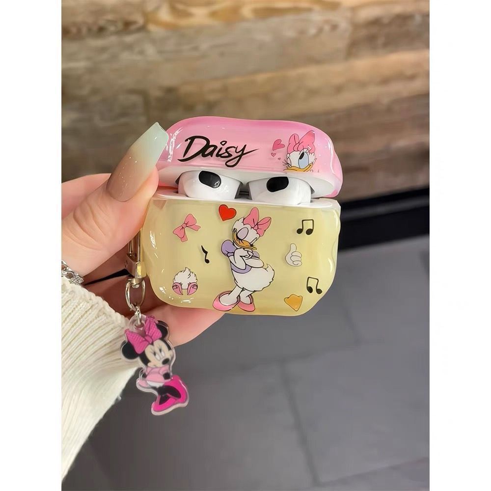Donald Duck y Daisy AirPod Pro1 generación 2 generación 3 generación 4 generación Apple Bluetooth auriculares cubierta de protección Hua Qiang norte