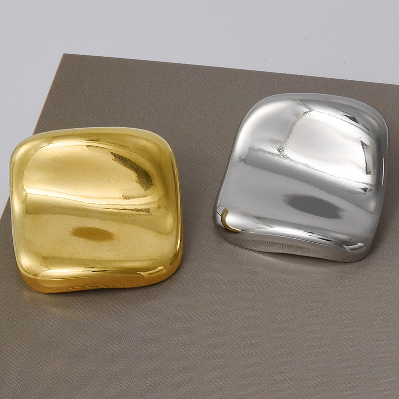 Shiny fashionable earrings stainless steel