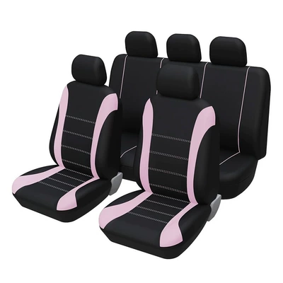 Universal seat cover – seven-seat car van seat cover - pink-five-seater-9-piece-set-general