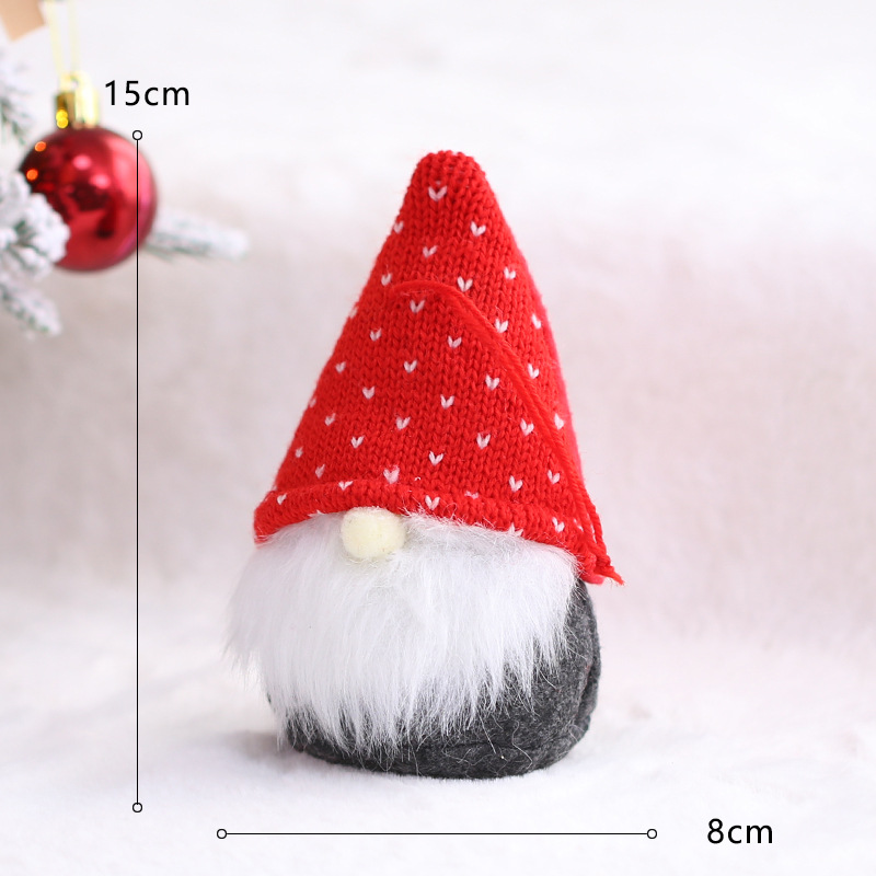Gorro rojo de punto 15cm