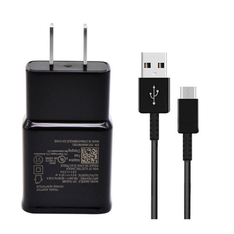 S8 US and European fast charging charger is suitable for Samsung typec data cable QC3.0 charging head 2-in -1 set