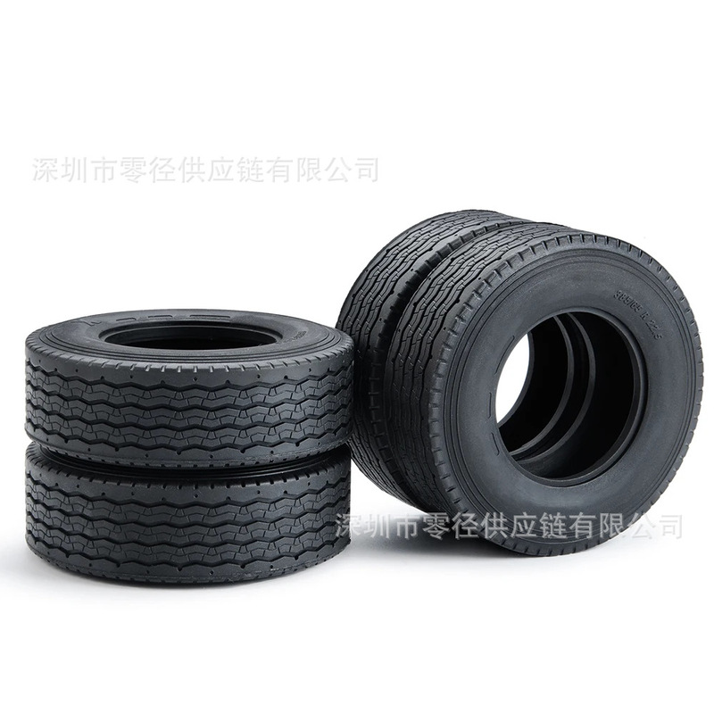 1 Rubber Tire Suitable for 1/14 Tamiya Truck Tractor Semi-Trailer Cargo Traction Towing Upgrade Parts