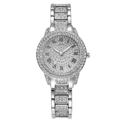 Foreign trade new women's watch full of stars and diamonds women's watch bracelet watch two-piece set gift watch Roman watch