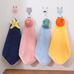 ベルベットの手拭きタオルは、キッチン家庭用の小さなスカーフがかわいいアニメ吸水子供の手拭きタオル卸売りができる