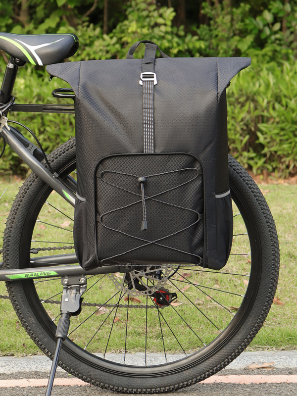 屋外防水自転車ショルダーバッグ兼用大容量リアラックバッグポータブルサイクリング収納機器加工|undefined