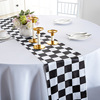 Modern simplicity Nordic new black and white striped table flag hotel light luxury dining table cloth coffee table shoe cabinet