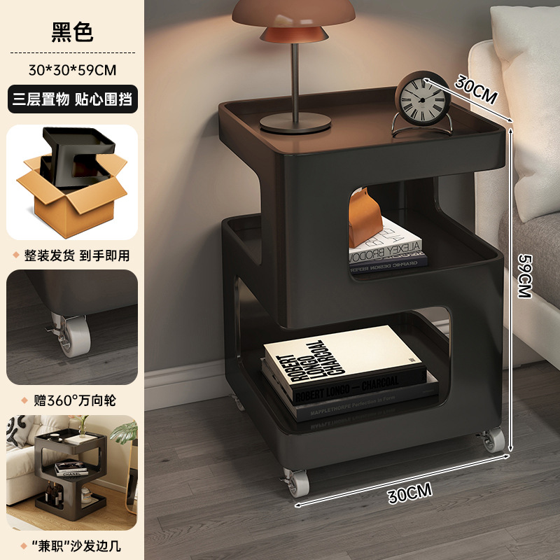 Mesa de cabezal de cama dormitorio armario de almacenamiento armario de almacenamiento estante de libros simple estante de visualización multifuncional estante de almacenamiento lateral doméstico