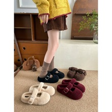 Ů������ɫ��ʽ���ëë��ЬŮ2025�¿���⴩��ů�ӽq����Ь