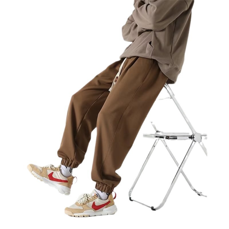 2024 pantalones casuales de todo fósforo para hombres de moda, pantalones casuales de pierna recta sueltos para hombres, pantalones con corsé, pantalones de hombre de moda de Hong Kong