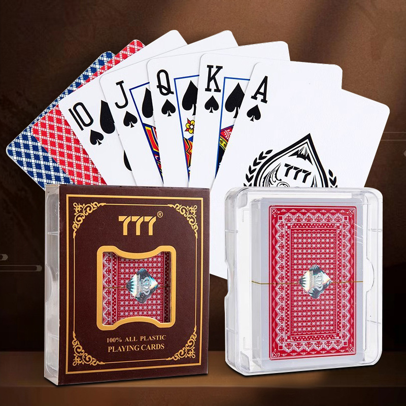 777 Plastic Playing Cards, 32 Threads, 8 Colors, Narrow Back, Matte Smooth, Washable Fabric Texture Pvc Playing Cards, Washable and Durable