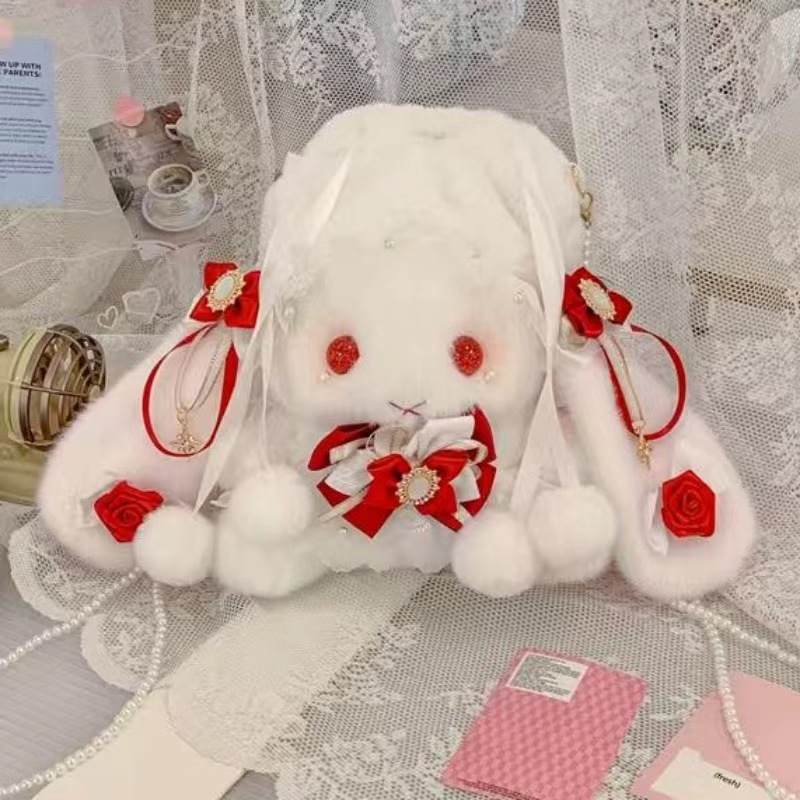 장미꽃 백팩 레드 (확대형) (높이 25cm, 폭 22cm)