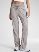 K 17712 Sporty Loose Fit Straight Leg Pants �\��ֱͲ�Lѝ