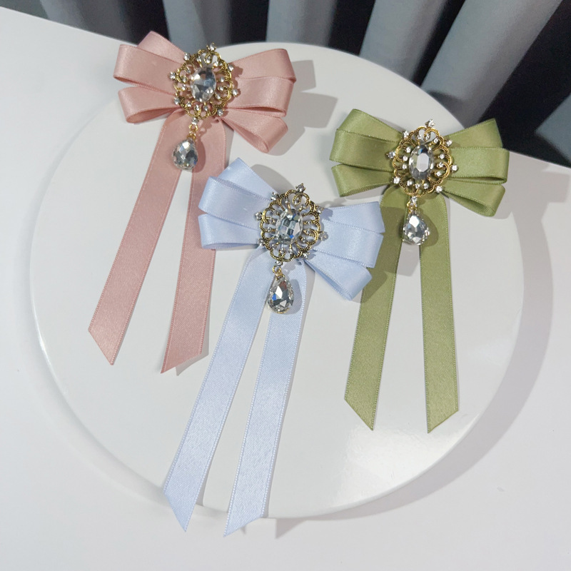 Factory direct bow tie women's business dress ribbon bow neckline accessories small fresh Joker shirt Japanese collar flower