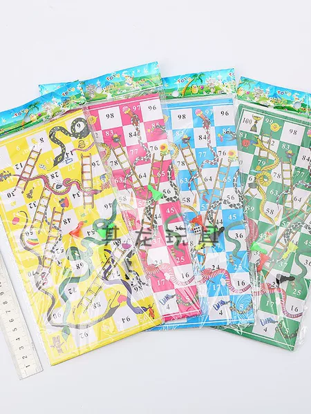 Paper Snake Game Mini Educational Desktop Ludo Flying Chess Children's Puzzle Game Parent-Child Toy Wholesale Cross-Border