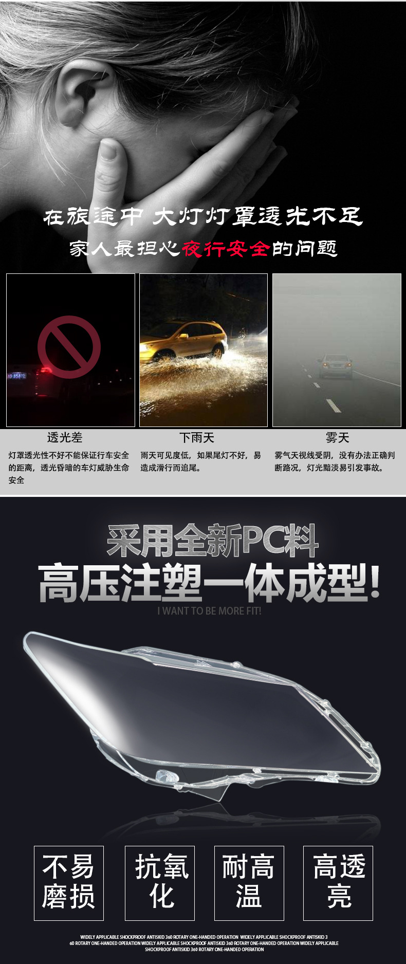 Suitable for 12-14 Toyota Camry headlight cover large lamp shell Toyota 7 generation Camry transparent mask
