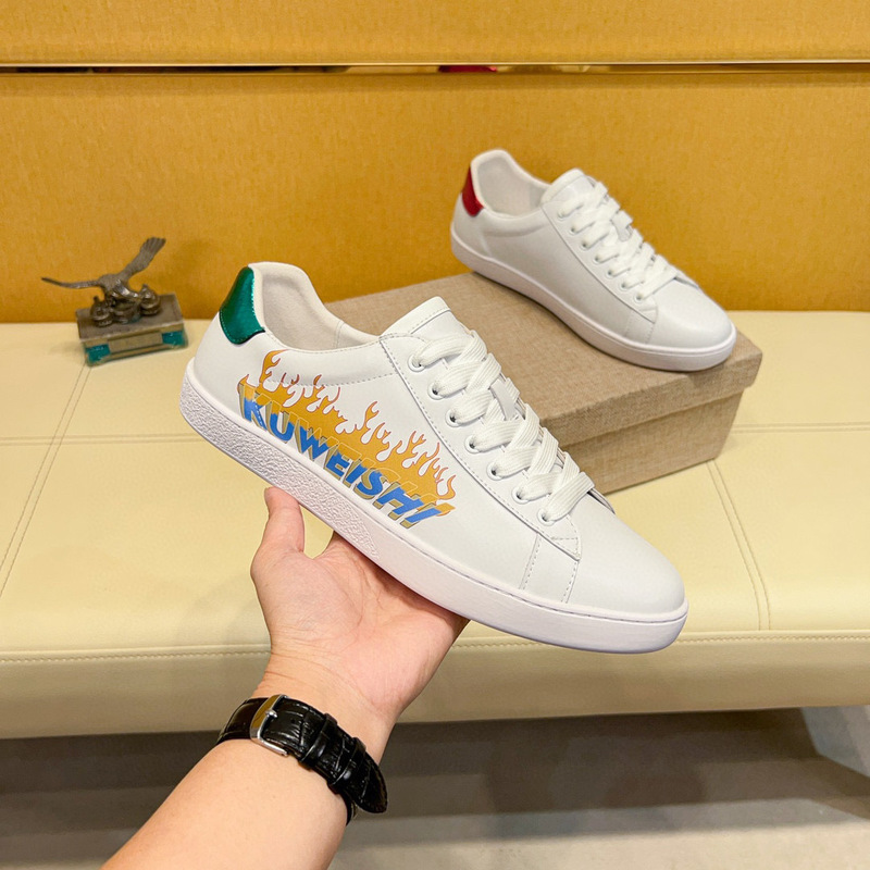 European Luxury Brand Men's Shoes Trendy Mickey Mouse Cool Casual High-End Mickey White Sneakers