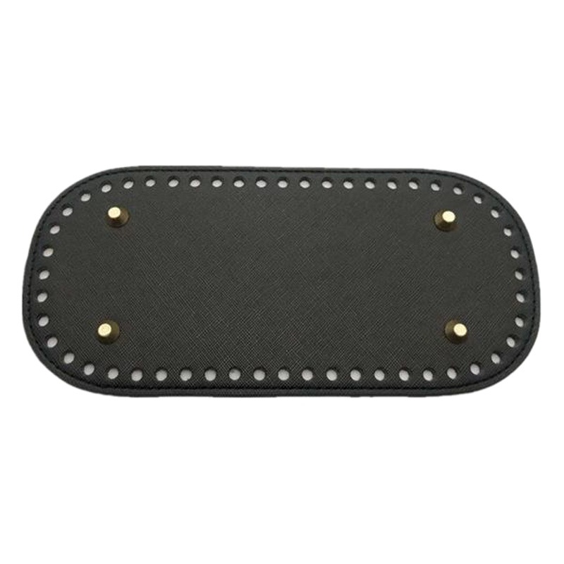Hao Meng Hardware Wholesale DIY Handmade Woven Bag Accessories Pu Cross Pattern 22* 10cm Oval Base