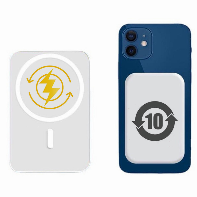 Magnetische kabellose Powerbank mit großer Kapazität - Mobile Stromversorgung 5000mAh, kompakt, Schnellladung, Powerbank mit Logo-Druck