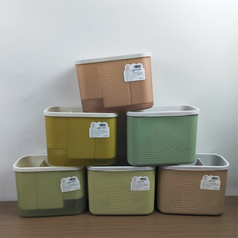 Organizador para palillos y cucharas de plástico multicompartmento para cocina, venta al por mayor para tiendas de 2 euros.