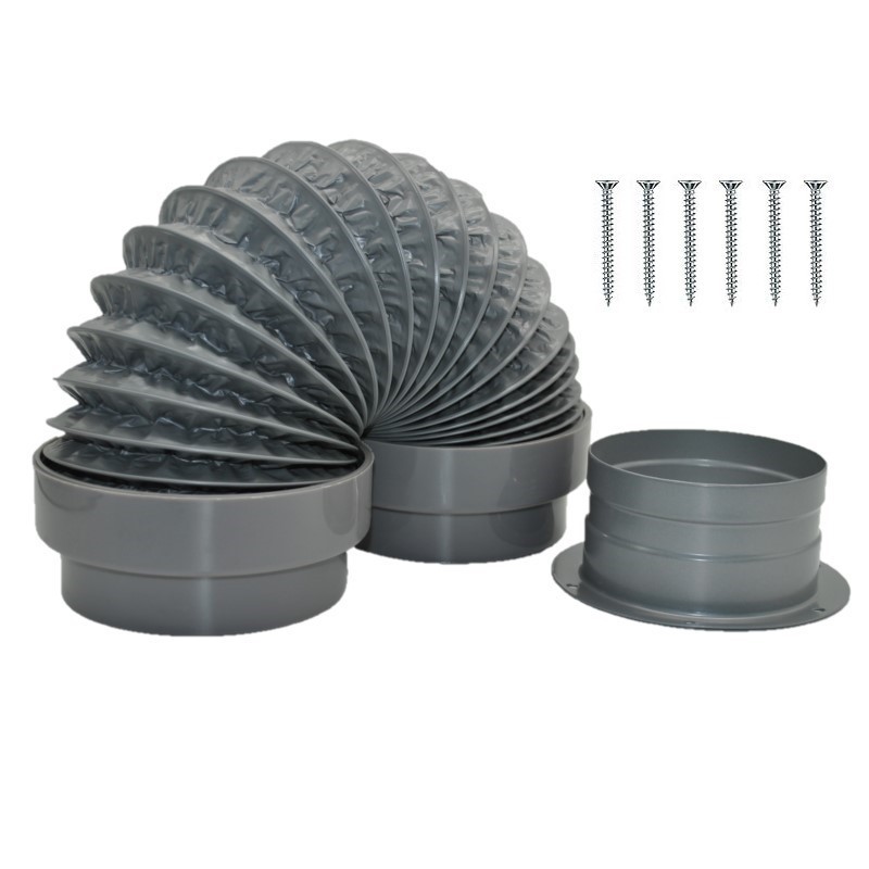 패키지 5: 4inch 플랜지 + 4.25inch 미터 PVC 알루미늄 호일 호스 + 4inch 조인트 2개 + 나사 6개