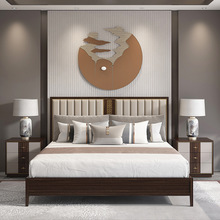 国潮新中式实木床1.8m现代简约主卧室高箱双人床禅意酒店别墅家具
