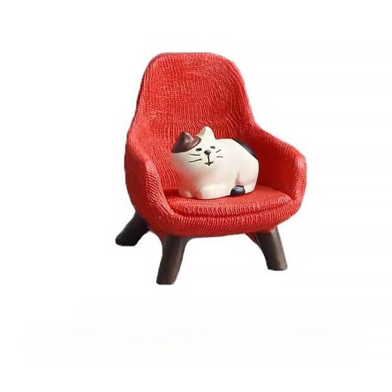 빨간 고양이 의자
