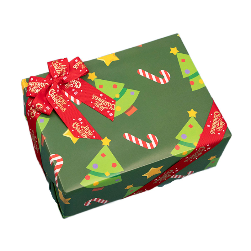 80g nueva decoración de Navidad regalo caja de regalo papel de embalaje DIY papel decorativo cubierta de libro de Corea del Sur papel de color de dibujos animados