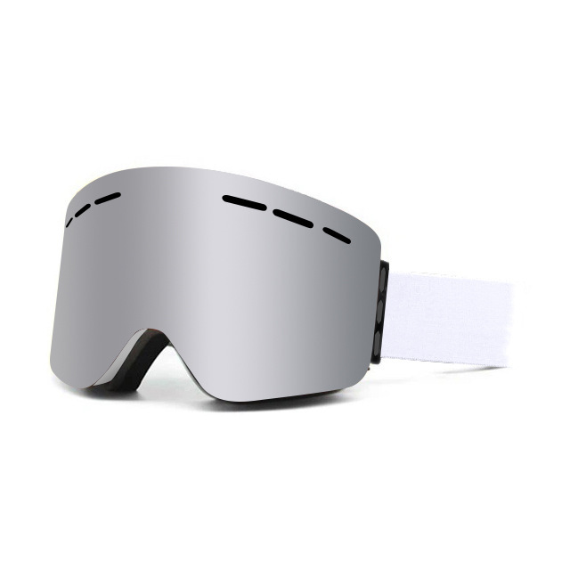 Ochelari de schi magnetici pentru adulți, echipament de schi cilindric anti-aburire cu strat dublu, card de ochelari de protecție pentru ochi, miopie_voghion.com