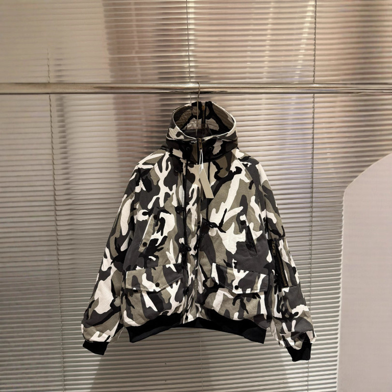 Grailz Project G/R 25 Fw Snow White Camouflage N2B Flight Washed Jacket Cotton Jacket