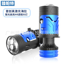 跨境专供M05Y带电机双透镜H4鱼眼直射超亮85W汽车led远近一体大灯
