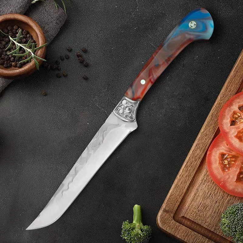 Клинок по кости ручной кованный нож для разделки мяса, резьба мясной лоток, ультраострый мясной керам, ручная рукоятка мясника, фруктовый нож